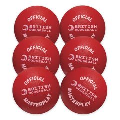 British Dodgeball Masterplay Dodgeball - Red , Set of 6