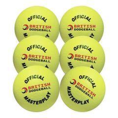 British Dodgeball Masterplay Dodgeball - Yellow , Set of 6