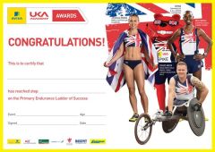 British Athletics Awards Endurance Primary Certificates - Pack of 50