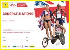 British Athletics Awards Endurance Secondary Certificates - Pack of 50