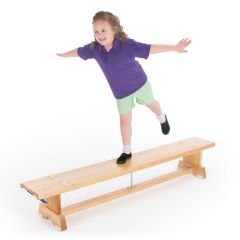 Traditional Balance Bench - Hooks One End, No Castors - 1.83m