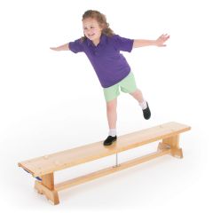 Traditional Balance Bench - Hooks One End, With Castors - 2.67m