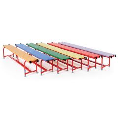 Upholstered Steel Balance Bench - 2m (6'6") - Red