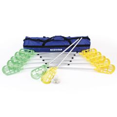 Pop Lacrosse Set  Green And Yellow Sticks