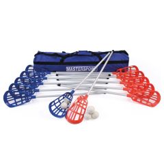 Pop Lacrosse Set  Red And Blue Sticks