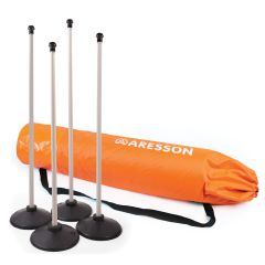 Aresson Plastic Rounders Post and Base Set with Bag - 120cm White