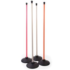 Aresson Plastic Rounders Post and Base Set - 120cm Mixed