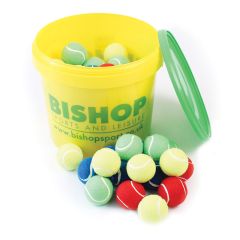 Coloured Tennis Ball - Bucket of 48