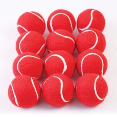 Coloured Tennis Ball  Red -Set of 12