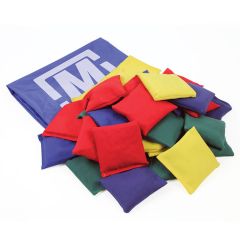 Square Cotton Bean Bag - Mixed Colours, Bag of 36