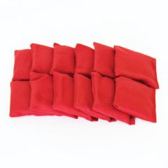 Square Cotton Bean Bag - Red, Bag of 12