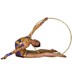 Rhythmic Gymnastics Hoop  820mm, Yellow