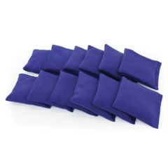 Rectangular Cotton Bean Bag - Blue, Set of 12