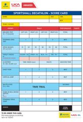 British Athletics Awards Sportshall Primary/Secondary Scorecard - Pack of 50