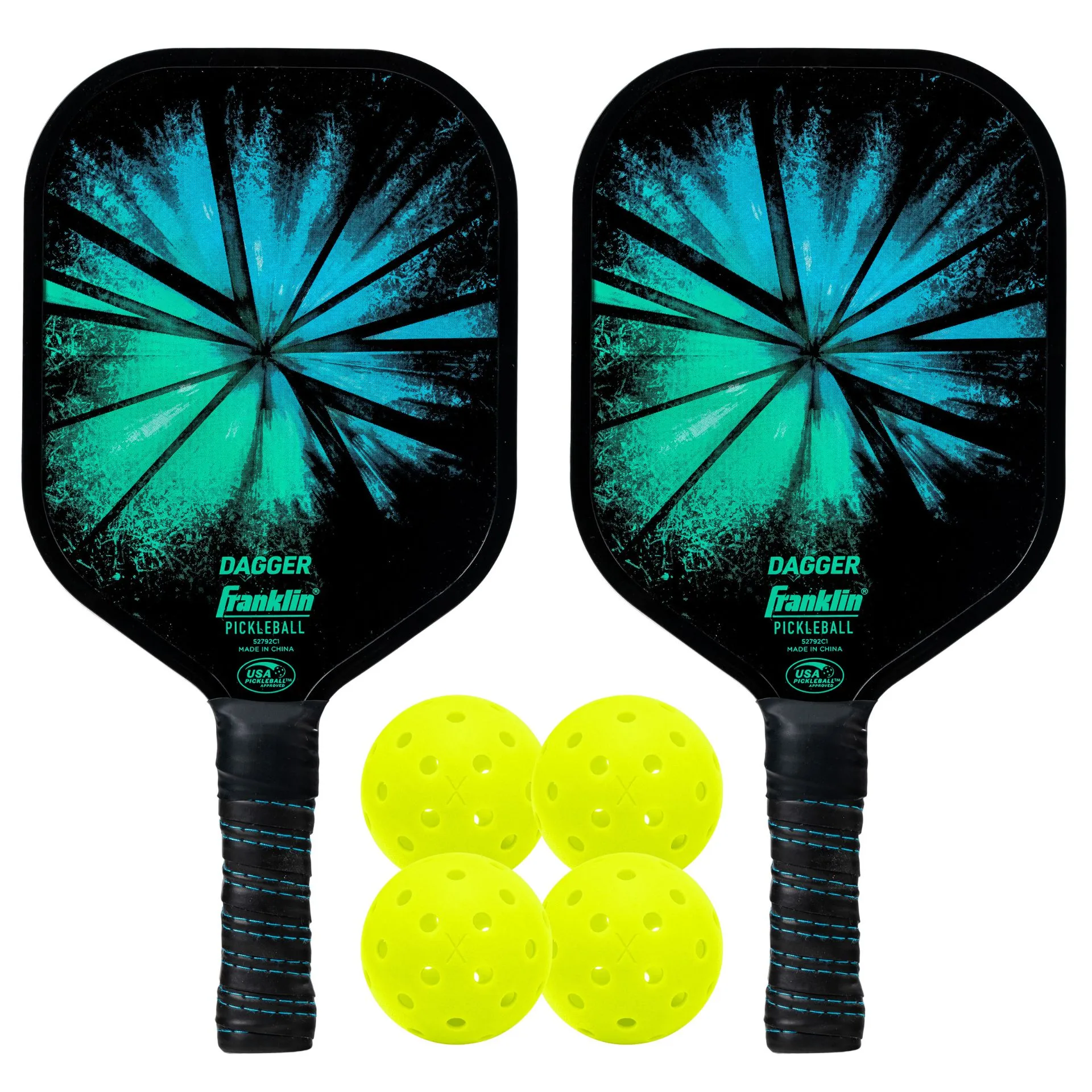 Franklin Dagger 2 Player Pickleball Paddle and Ball Set