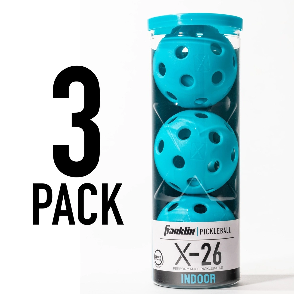 Franklin Indoor X-26 Pickleball – Pack of 3 Blue