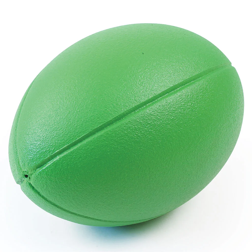Coated Foam Rugby Ball – Green