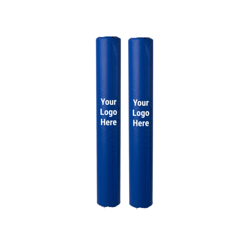 Custom Printed Netball Post Protector Pair in blue