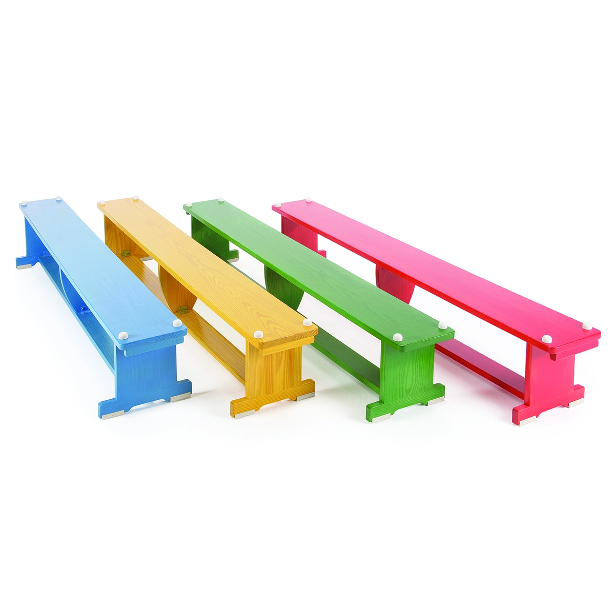 Activ Bench – Set of 4 Coloured 2m with Castors