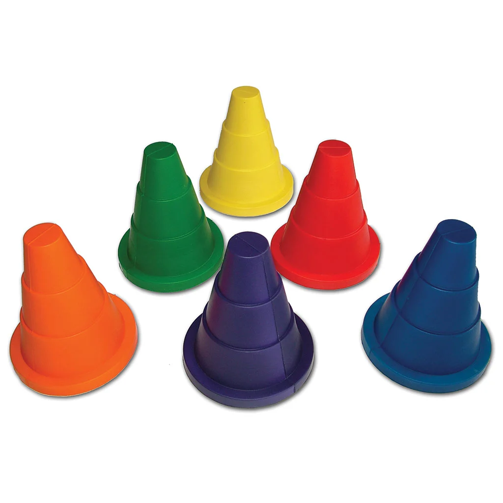 Soft Foam Cone 180mm, Mixed Colours – Set of 6