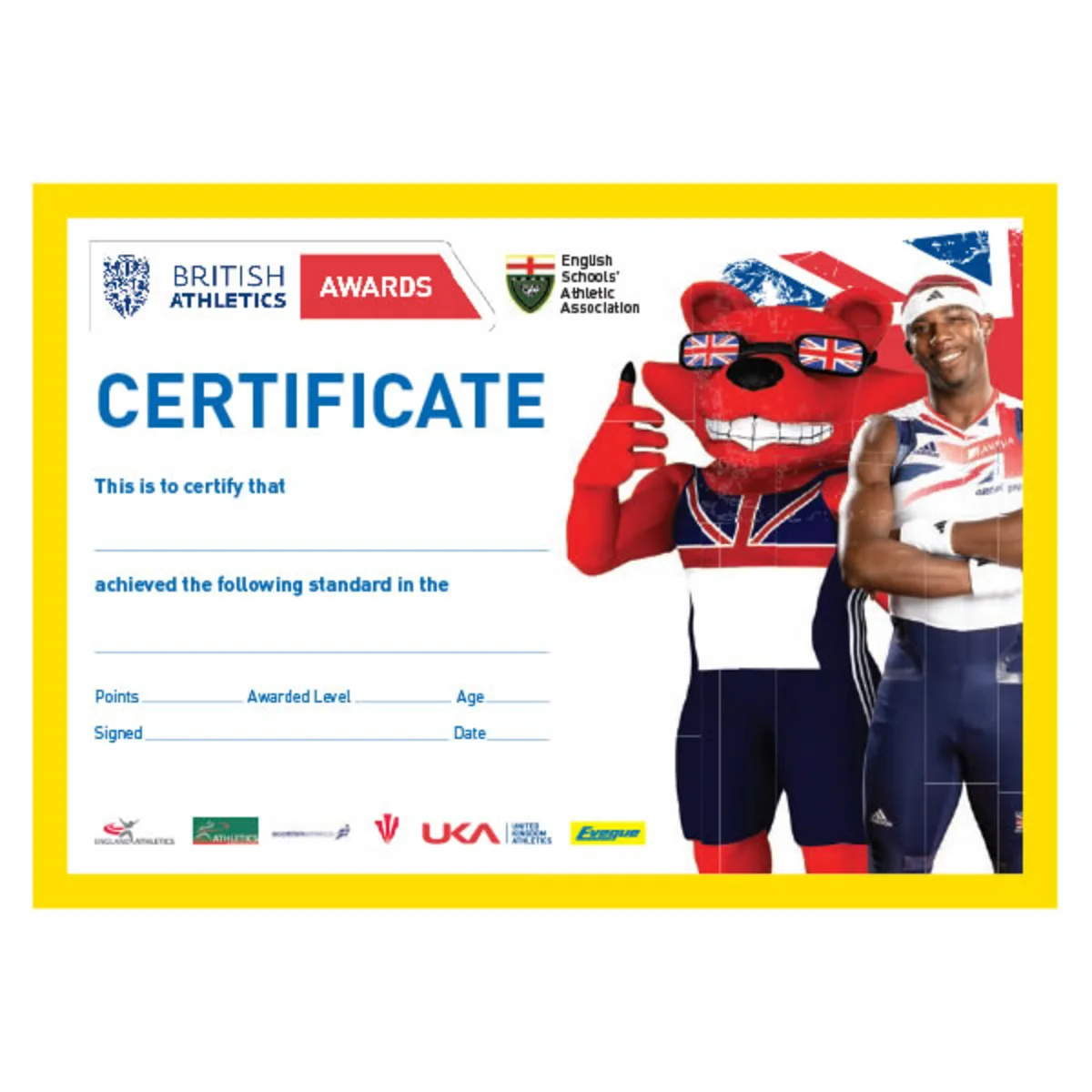 British Athletics Awards Sportshall Primary Certificate